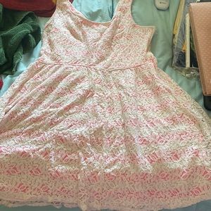 Mossimo striped cotton and lace sleeveless dress size XL